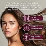 Hair Growth Shampoo for Thinning Hair: Advanced Biotin and Rosemary Shampoo with Rice Water for Women and Men Hair Loss - Herbal Essences Promotes Hair Root Activator, 10.5 Fl Oz