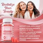 Purely Optimal Premium Hair Vitamins Supplement-Gummy w/Biotin, Folic Acid, Vitamin A&D-Supports Faster Hair Growth & Healthy Hair, Skin, & Nails-60 Non-GMO Berry Flavored Gummies