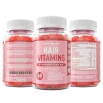 Purely Optimal Premium Hair Vitamins Supplement-Gummy w/Biotin, Folic Acid, Vitamin A&D-Supports Faster Hair Growth & Healthy Hair, Skin, & Nails-60 Non-GMO Berry Flavored Gummies