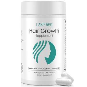 Lazpowfi Hair Growth Products, Biotin 10000mcg, 30-in-1 with Vitamin A, B3, C, D, E, Calcium, Hair Growth Supplement, Supports Hair & Nails Natural Growth Vitamins, for Women & Men - 30 Servings