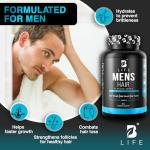 Men’s Hair Supplement – 60 Capsules – Biotin for Hair Growth Men – Hair Vitamins for Hair Loss for Men – Hair Supplements for Hair Growth with Collagen, Zinc, Selenium, Vitamins A,C,D,E – 30 Servings
