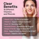 NatureWise Hair Skin and Nails Vitamin, Biotin 5000mcg w/Hyaluronic Acid, Collagen for Women with C, B Complex, D3, A, E, Iron - Non-GMO, Gluten Free - 150 Softgels[50-Day Supply]