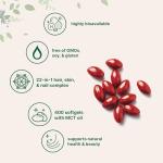 Micro Ingredients Hair Skin and Nails Vitamins for Women & Men | 400 Softgels with MCT Oil | 22-in-1 Argan Oil, Hyaluronic Acid, Collagen, Keratin & Biotin Complex | Natural Hair Growth Support