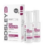 BosleyMD Minoxidil Woman Spray, Thinning Treatment/Hairspray for Hair Loss and Hair Regrowth, Topical Solution, No Mess Sprayer, 2-month Supply