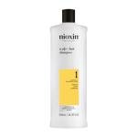 Nioxin Scalp + Hair Thickening System 1 Shampoo| For Natural or Untreated Hair with Light Thinning | With Niacinamide and Biotin | 16.9 Fl oz.