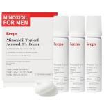 Keeps Extra Strength Minoxidil for Men - 5% Minoxidil Foam Hair Loss & Regrowth Treatment for Thinning & Bald Spots - Clinically Proven Hair Growth Products - Unscented Topical Aerosol Foam