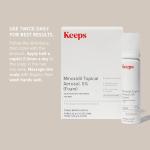 Keeps Extra Strength Minoxidil for Men - 5% Minoxidil Foam Hair Loss & Regrowth Treatment for Thinning & Bald Spots - Clinically Proven Hair Growth Products - Unscented Topical Aerosol Foam
