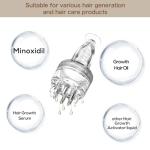 Scalp Applicator Comb,Minoxidil Applicator tool,Hair Oil Essential Serum Liquid Massager for Hair Growth, Follicle Care Treat hair Loss Thinning (Transparent)