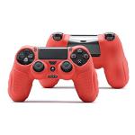 CHINFAI PS4 Controller DualShock4 Skin Grip Anti-Slip Silicone Cover Protector Case for Sony PS4/PS4 Slim/PS4 Pro Controller with 8 Thumb Grips (Red)