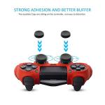CHINFAI PS4 Controller DualShock4 Skin Grip Anti-Slip Silicone Cover Protector Case for Sony PS4/PS4 Slim/PS4 Pro Controller with 8 Thumb Grips (Red)