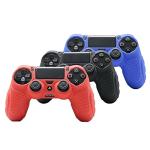 CHINFAI PS4 Controller DualShock4 Skin Grip Anti-Slip Silicone Cover Protector Case for Sony PS4/PS4 Slim/PS4 Pro Controller with 8 Thumb Grips (Red)