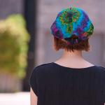 Casualbox Tie-Dye Headband Bandana Boho Hippie Retro Flower psychedelic 60's C,Free Size