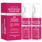 5% Minoxidil Foam for Women Hair Growth: Extra Strength Hair Regrowth Treatment – Revitalize Hair Follicles & Regrow Thicker, Fuller Hair – Hair Loss Solution - 2x60ML
