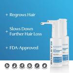 BosleyMD Minoxidil Spray, Extra Strength Thinning Treatment/Hairspray for Hair Loss and Hair Regrowth for Men, Topical Solution, No Mess Sprayer, 2-Pack, 2-month Supply