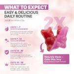 Rosabella Hair Growth Gummies for Women & Men – Vegan Hair Gummies with 5000mcg Biotin – Hair Vitamins for Strong, Healthy-Looking Hair – Gummy Biotin Supplement – 60 Count