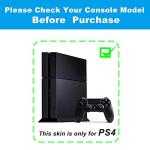FOTTCZ Whole Body Vinyl Skin Sticker Decal Cover for PS4 Console and 2PCS Controllers Skins Wine red Nebula