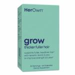 Her Own Grow Capsules, Keratin Hair Growth Support, Skin & Nails, Biotin and Collagen Supplement, Hyaluronic Acid, 60 Capsules