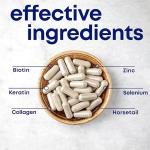 Her Own Grow Capsules, Keratin Hair Growth Support, Skin & Nails, Biotin and Collagen Supplement, Hyaluronic Acid, 60 Capsules