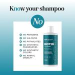 Volumizing Biotin Shampoo for Thinning Hair - Thin Hair Shampoo with Peppermint Argan and Essential Oils for Hair Care - Vegan Sulfate Free Shampoo for Damaged Dry Hair Paraben and Cruelty Free (Mint)