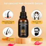 5% Minoxidil for Men & Women Hair Growth - Biotin Minoxidil Serum Oil for Beard Growth Stop Hair Thinning and Hair Loss For Stronger Thicker Longer Hair