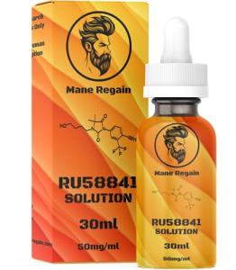 Mane Regain - RU58841 5% Solution (50mg/ml) - DHT Blocker - Advanced Hair Loss Treatment - Anti-Androgen Hair Tonic - Promotes Hair Regrowth and Prevents Male Pattern Baldness - 30ml