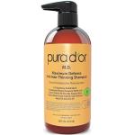 PURA D'OR 16 Oz MD Anti-Hair Thinning Maximum Defense Shampoo - 0.5% Coal Tar, Biotin, Proprietary Herbal Blend For Dry & Itchy Scalp, No Sulfates - For Men & Women