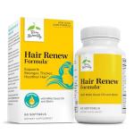 Terry Naturally Hair Renew Formula - Healthy Hair Growth Supplement with Biotin B Vitamins & Zinc - Millet Seed Oil for Keratin Production Support & Stronger, More Radiant Strands - 60 Softgels