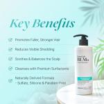 Hair Growth Shampoo for Hair Loss & Thinning | Clinically Proven DHT Blocker with Biotin, Caffeine & Panthenol | Hair Thickening Korean Shampoo | Hydrates Hair & Scalp | Sulfate-Free | 12.85 fl.oz.