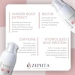 Zephta H-Regrow Hair Growth Spray – With Rice Water, Biotin, Aloe Vera, Caffeine, and Ginger – Hair Growth Product for Men and Women – For Thinning Scalp