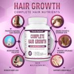Purely Optimal Complete Hair Growth Vitamins for Women & Men – Supports Thicker, Stronger Hair Growth, Healthy Skin & Nails – Biotin, Collagen, Keratin – Easy-to-Take, Unflavored, 60 Capsules