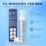 Sefralls 5% Minoxidil Foam for Hair Regrowth, Topical Hair Loss Treatment for Men to Regrow Fuller, Thicker Hair, Rosemary Minoxidil Topical Aerosol, 60ml / 2.11oz