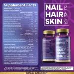 SUNUV Biotin 10,000mcg | Collagen | Keratin - 80,000mcg Hair Growth Vitamins for Women & Men,Skin & Nails Support - Hyaluronic Acid & Vitamins B1,B2,B3,B5,B6,B9,B12 -Made in USA-90 Capsules