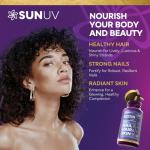 SUNUV Biotin 10,000mcg | Collagen | Keratin - 80,000mcg Hair Growth Vitamins for Women & Men,Skin & Nails Support - Hyaluronic Acid & Vitamins B1,B2,B3,B5,B6,B9,B12 -Made in USA-90 Capsules