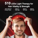 CAYAMA Red Light Therapy Cap for Hair – 510 LEDs Laser Hair Cap for Fuller, Healthier-Looking Hair, Light-Based Care Device for Men & Women
