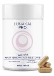 Lunakai PRO USA Made Women’s Hair Growth & Restore Vitamins – Advanced 15+ Nutrient Complex for Visible Results – Natural Thicker Hair Growth Supplement, 90ct