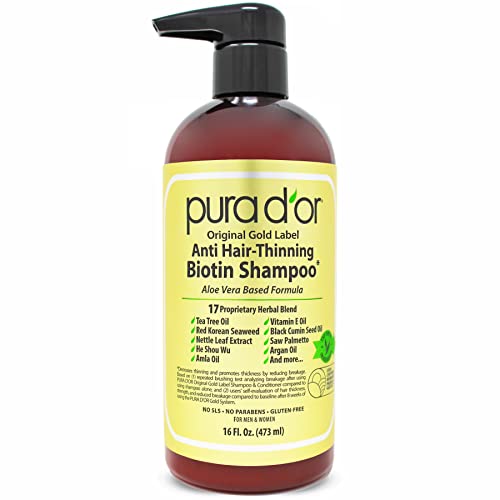 PURA D'OR Biotin Shampoo: Thickens Color Treated Hair