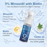 5% Minoxidil for Men and Women, Regrowth Serum, Extra Strength Spray for Hair Loss, Minoxidil 5 Percent, Thicker Healthier Hair, Beard Growth Kit, Topical Treatment, 60ml x 7 Bottles（Extra Strength）