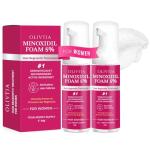 5% Minoxidil Foam for Women Hair Growth: Extra Strength Hair Regrowth Treatment – Revitalize Hair Follicles & Regrow Thicker, Fuller Hair – Hair Loss Solution-2pack