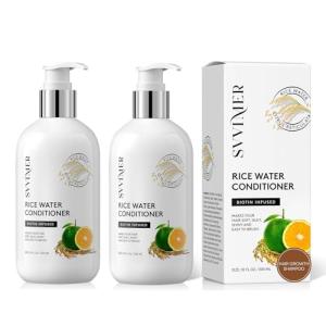 Svvimer Rice Water Hair Growth Shampoo - Biotin Thickening Shampoo for Hair Loss and Thinning Hair - Sulfate Free for Women and Men 10 Fl Oz (Pack of 1)