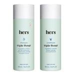 hers Triple Threat Shampoo and Conditioner Set for Women - Thickening, Moisturizing, Reduces Shedding - Color Safe Hair Loss Shampoo and Conditioner - Napa Rose - 2 x 6.4 fl oz