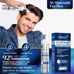 5% Minoxidil for Men Foam Hair Growth - Minoxidil Foam Hair Regrowth Treatment for Men, Topical Hair Loss Treatments, Extra Strength Thicker & Fuller Hair, 1 Month Supply, 2.11 oz