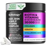 Biotin 10,000 mcg Supplement for Hair Growth with Collagen & Keratin for Hair Loss & Thinning Hair - Hair Skin and Nails Vitamins for Women & Men - Healthy Regrowth, Skin Glow & Nail Repair - 60 Pills