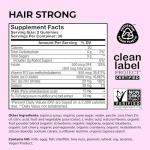 HUM Hair Strong - Daily Gummies with Biotin to Improve Hair Growth - Fo Ti, Folic Acid, Zinc, Vitamin B12 & PABA to Support Healthy Hair, Skin and Nails for Women and Men (60-Count)