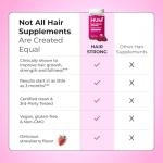 HUM Hair Strong - Daily Gummies with Biotin to Improve Hair Growth - Fo Ti, Folic Acid, Zinc, Vitamin B12 & PABA to Support Healthy Hair, Skin and Nails for Women and Men (60-Count)