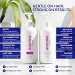 Routine Wellness Anti-Thinning Shampoo and Conditioner Set for Thinning Hair - Biotin DHT Blocker Women & Men - Color Safe Shampoo for Hair Loss & Healthier Hair - Rose Hips (Pack of 2)