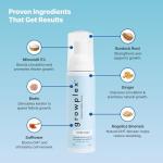 Growplex Vitafoam 5% Minoxidil Foam for Men & Women, DHT Blocking Minoxidil for Men Foam, Non-Greasy, Fast-Drying Formula for Hair Regrowth