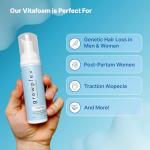 Growplex Vitafoam 5% Minoxidil Foam for Men & Women, DHT Blocking Minoxidil for Men Foam, Non-Greasy, Fast-Drying Formula for Hair Regrowth