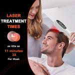 PUPCA Laser Therapy Hair Growth Comb, Hand-Held Comb-Shaped Low Level Laser Therapy To Promote Hair Growth in Women and Men