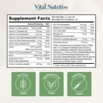 VITAL NUTRITIVE Vital Hair Complex – Biotin & Vitamin B Hair Vitamins for Women & Men – Supports Healthy Hair, Skin & Nails – Hormone-Free, Gluten-Free – Hair Supplement for Women & Men