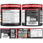 Hair Growth Supplement For Men | Biotin Hair Vitamins Collagen Pumpkin Seed Saw Palmetto Iron Ginseng Bamboo Silica Rosemary Peppermint Keratin Selenium Iodine Flaxseed Horsetail Vitamin A C D3 E B12